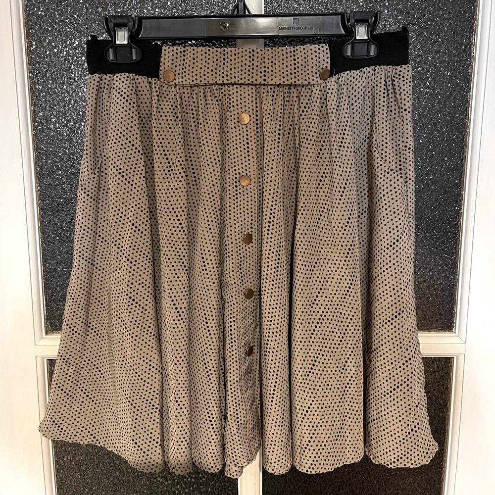 Mustard seed Polka dot skirt